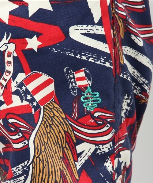 ALDIES（アールディーズ）の「Wing Star Pants スタープリント クライミングパンツ（その他パンツ・メンズ・ブラック/レッド・SMALL/LARGE/MEDIUM/X-LARGE）」の7枚目の写真