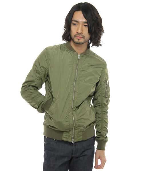 MONKEY TIMES】MA-1 ブルゾン カーキ ALPHA × monkey time SIDE ZIP MA
