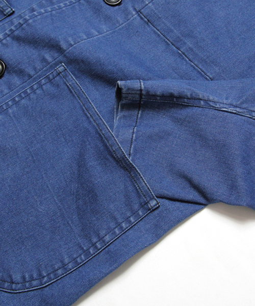 JACKROSE（ジャックローズ）の「ジョグ・ショップコート（パーカー・メンズ・インディゴブルー/カモフラージュ/ベージュ・M/L）」の7枚目の写真