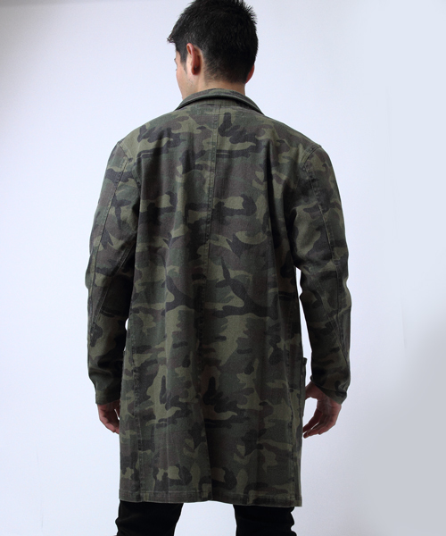 JACKROSE（ジャックローズ）の「ジョグ・ショップコート（パーカー・メンズ・インディゴブルー/カモフラージュ/ベージュ・M/L）」の11枚目の写真