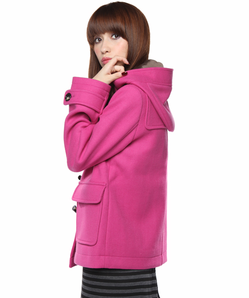 Ray BEAMS（レイビームス）の「Ray BEAMS / 綾メルトン ショートダッフル（ダッフルコート・レディース・ブラック/グレー/ピンク/ブルー・0/1）」の7枚目の写真