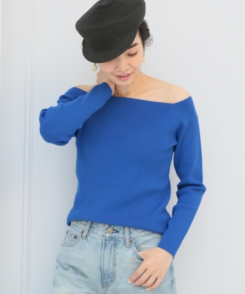 A part by（アパートバイ）の「12GRPソウバリスクエア8S　 744606（ニット/セーター・レディース・ブラック系その他/ブルー/ホワイト/レッド/レッド系その他/ブラック・MEDIUM/LARGE）」の5枚目の写真