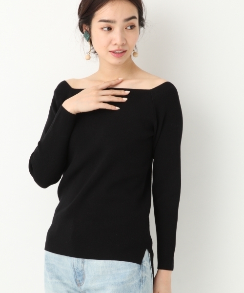 A part by（アパートバイ）の「12GRPソウバリスクエア8S　 744606（ニット/セーター・レディース・ブラック系その他/ブルー/ホワイト/レッド/レッド系その他/ブラック・MEDIUM/LARGE）」の3枚目の写真