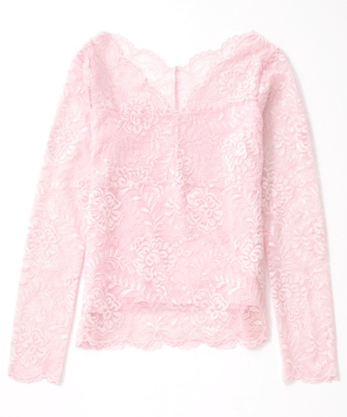 Who S Who Chico フーズフーチコ の 2way スカラップレース長袖トップス Tシャツ カットソー Wear