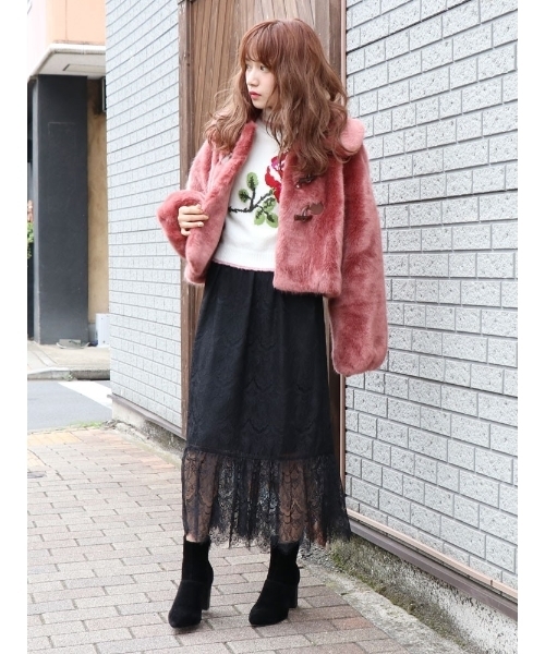 dazzlin トグルボタンエコファーショートコート dazzlin（ダズリン）の「トグルボタンエコファーショートコート