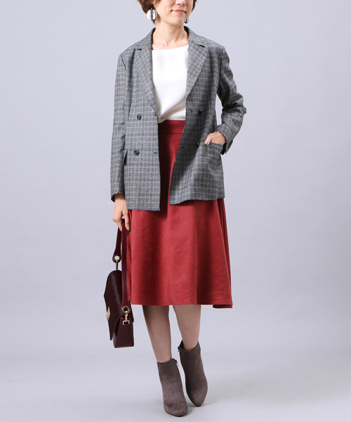 RIVE DROITE（リヴドロワ）の「グレンチェックダブルジャケット（テーラードジャケット・レディース・チェック・ﾌﾘ-）」の3枚目の写真