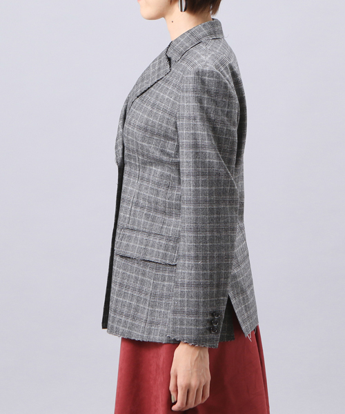 RIVE DROITE（リヴドロワ）の「グレンチェックダブルジャケット（テーラードジャケット・レディース・チェック・ﾌﾘ-）」の4枚目の写真