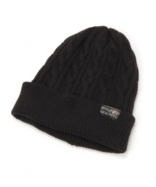 GLOBAL WORK（グローバルワーク）の「ケーブルニットワッチ/763675（ニットキャップ/ビーニー・メンズ・ブラック/ベージュ/ネイビー/グレー・FREE）」の7枚目の写真