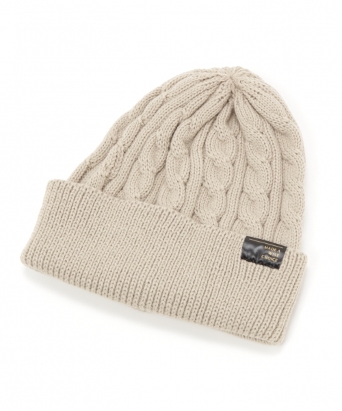 GLOBAL WORK（グローバルワーク）の「ケーブルニットワッチ/763675（ニットキャップ/ビーニー・メンズ・ブラック/ベージュ/ネイビー/グレー・FREE）」の6枚目の写真