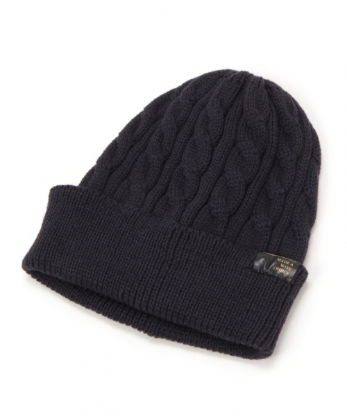 GLOBAL WORK（グローバルワーク）の「ケーブルニットワッチ/763675（ニットキャップ/ビーニー・メンズ・ブラック/ベージュ/ネイビー/グレー・FREE）」の5枚目の写真