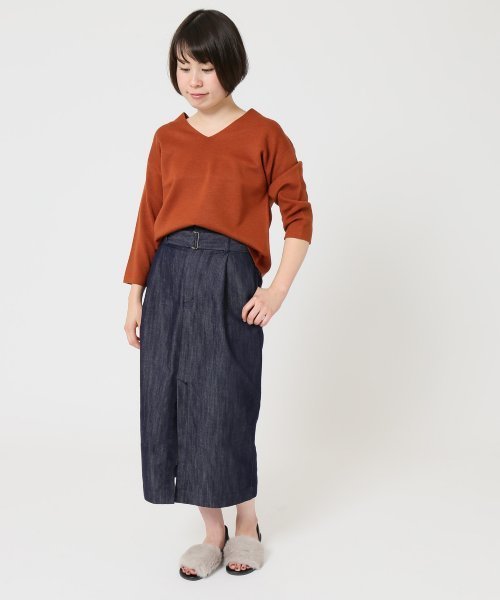 ivory court(アイボリーコート)の「Vネックミラノプルオーバー(マシンウオッシュ可)◆(ニット/セーター・レディース・ブラック/グレー/ホワイト/ブラウン/ボルドー・FREE)」の19枚目の写真