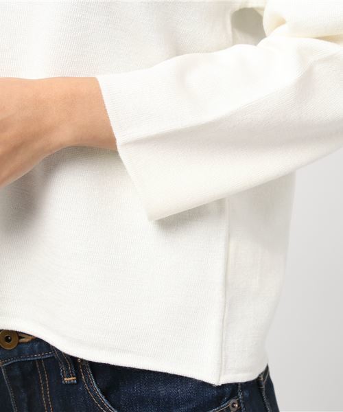 ivory court(アイボリーコート)の「Vネックミラノプルオーバー(マシンウオッシュ可)◆(ニット/セーター・レディース・ブラック/グレー/ホワイト/ブラウン/ボルドー・FREE)」の9枚目の写真