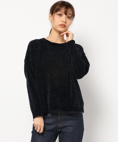 earth music&ecology（アースミュージックアンドエコロジー）の「・モールボリュームスリーブニットプルオーバー（ニット/セーター・レディース・パープル/アイボリー/グレー/キャメル/ブルーグリーン/ネイビー・FREE）」の3枚目の写真