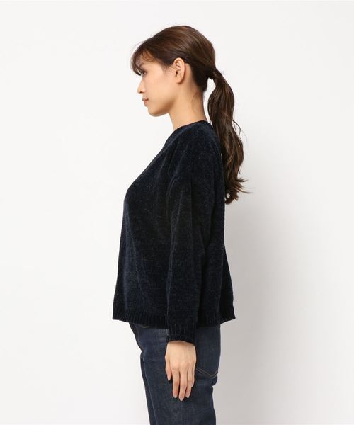 earth music&ecology（アースミュージックアンドエコロジー）の「・モールボリュームスリーブニットプルオーバー（ニット/セーター・レディース・パープル/アイボリー/グレー/キャメル/ブルーグリーン/ネイビー・FREE）」の8枚目の写真