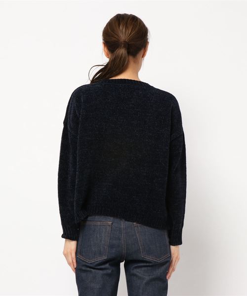 earth music&ecology（アースミュージックアンドエコロジー）の「・モールボリュームスリーブニットプルオーバー（ニット/セーター・レディース・パープル/アイボリー/グレー/キャメル/ブルーグリーン/ネイビー・FREE）」の7枚目の写真