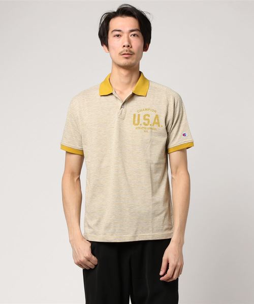 Champion(チャンピオン)の「【Champion/チャンピオン】メンズ ポロシャツ(ポロシャツ・メンズ・レッド/グリーン/マスタード/サックスブルー・LARGE/X-LARGE/MEDIUM)」の3枚目の写真