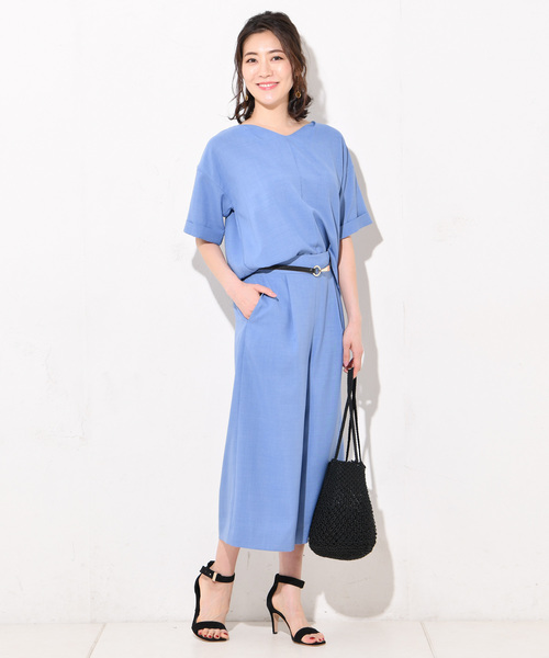 RIVE DROITE（リヴドロワ）の「麻調合繊ミディパンツ（その他パンツ・レディース・グリーン/ライトブルー/ネイビー/ベージュ・36/38）」の3枚目の写真