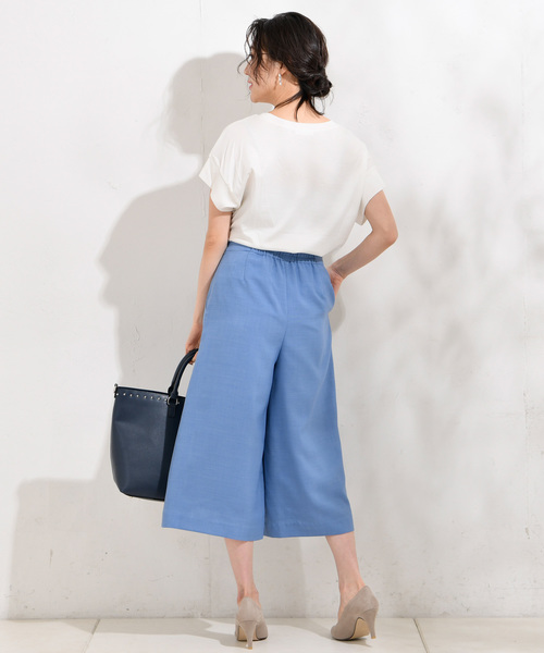 RIVE DROITE（リヴドロワ）の「麻調合繊ミディパンツ（その他パンツ・レディース・グリーン/ライトブルー/ネイビー/ベージュ・36/38）」の10枚目の写真