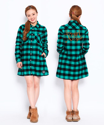 X-girl | BLOCK PLAID EMBROIDERY DRESS(ワンピース)