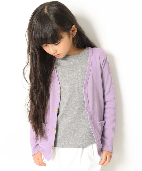 devirock(デビロック)の「ベーシックリブカーディガン(カーディガン/ボレロ・キッズ・ブルー系その他/スモークピンク/モカ/チャコール/ラベンダー/ブラック/マスタード/グリーン系その他/レッド/ワイン/ピンク/カーキ/グリーン/ブラウン系その他/ネイビー/ダークグリーン/レッド系その他/ヘザーチャコール/ピンク系その他/パープル・80cm/160cm/150cm/90cm/120cm/100cm/110cm/130cm/140cm)」の13枚目の写真