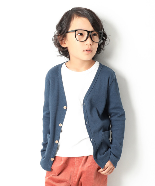 devirock(デビロック)の「ベーシックリブカーディガン(カーディガン/ボレロ・キッズ・ブルー系その他/スモークピンク/モカ/チャコール/ラベンダー/ブラック/マスタード/グリーン系その他/レッド/ワイン/ピンク/カーキ/グリーン/ブラウン系その他/ネイビー/ダークグリーン/レッド系その他/ヘザーチャコール/ピンク系その他/パープル・80cm/160cm/150cm/90cm/120cm/100cm/110cm/130cm/140cm)」の12枚目の写真