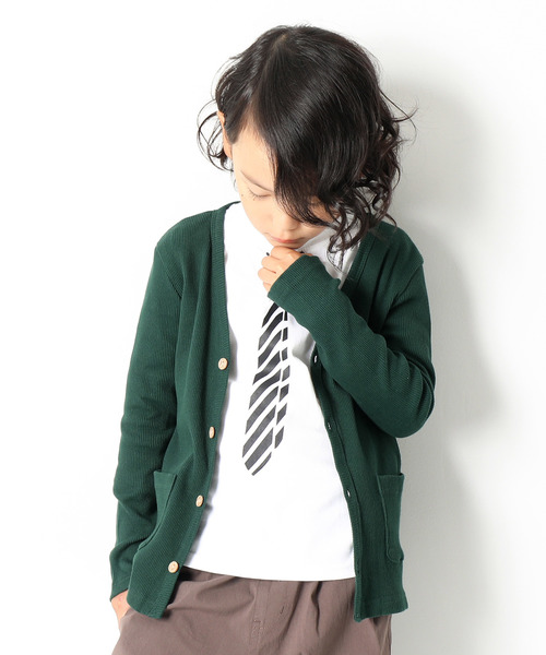 devirock(デビロック)の「ベーシックリブカーディガン(カーディガン/ボレロ・キッズ・ブルー系その他/スモークピンク/モカ/チャコール/ラベンダー/ブラック/マスタード/グリーン系その他/レッド/ワイン/ピンク/カーキ/グリーン/ブラウン系その他/ネイビー/ダークグリーン/レッド系その他/ヘザーチャコール/ピンク系その他/パープル・80cm/160cm/150cm/90cm/120cm/100cm/110cm/130cm/140cm)」の7枚目の写真