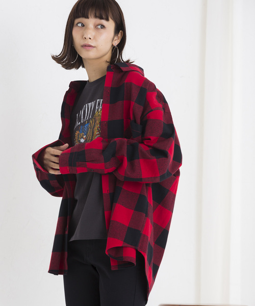 WEGO（ウィゴー）の「WEGO/バッファローチェックネルシャツ（シャツ/ブラウス・メンズ・ブルー系その他2/ホワイト系その他2/レッド系その他2/イエロー系その他・LARGE/MEDIUM/X-LARGE/XX-LARGE）」の7枚目の写真