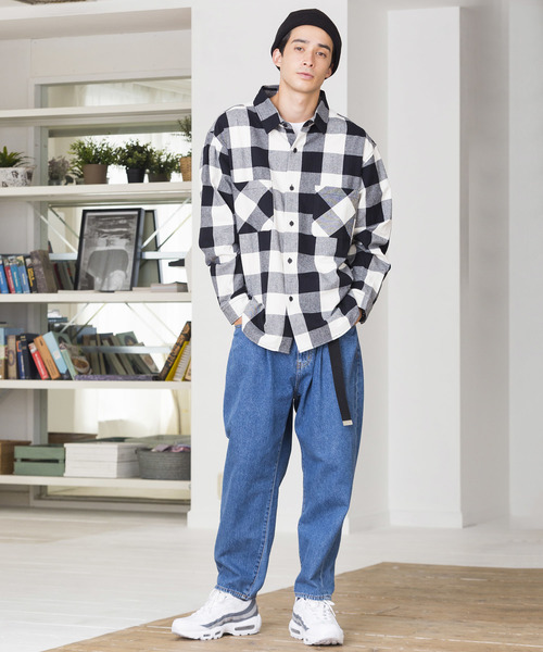 WEGO（ウィゴー）の「WEGO/バッファローチェックネルシャツ（シャツ/ブラウス・メンズ・ブルー系その他2/ホワイト系その他2/レッド系その他2/イエロー系その他・LARGE/MEDIUM/X-LARGE/XX-LARGE）」の9枚目の写真