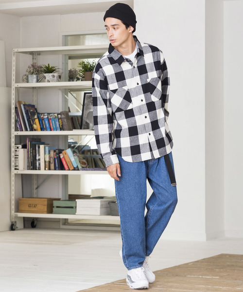 WEGO（ウィゴー）の「WEGO/バッファローチェックネルシャツ（シャツ/ブラウス・メンズ・ブルー系その他2/ホワイト系その他2/レッド系その他2/イエロー系その他・LARGE/MEDIUM/X-LARGE/XX-LARGE）」の10枚目の写真
