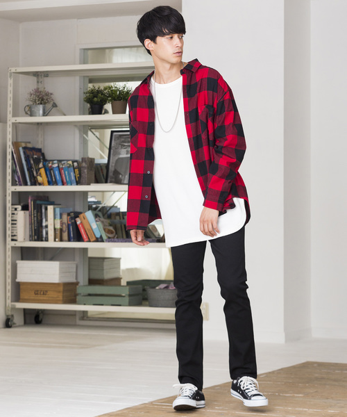 WEGO（ウィゴー）の「WEGO/バッファローチェックネルシャツ（シャツ/ブラウス・メンズ・ブルー系その他2/ホワイト系その他2/レッド系その他2/イエロー系その他・LARGE/MEDIUM/X-LARGE/XX-LARGE）」の22枚目の写真