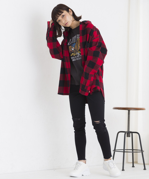 WEGO（ウィゴー）の「WEGO/バッファローチェックネルシャツ（シャツ/ブラウス・メンズ・ブルー系その他2/ホワイト系その他2/レッド系その他2/イエロー系その他・LARGE/MEDIUM/X-LARGE/XX-LARGE）」の21枚目の写真