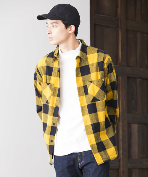 WEGO（ウィゴー）の「WEGO/バッファローチェックネルシャツ（シャツ/ブラウス・メンズ・ブルー系その他2/ホワイト系その他2/レッド系その他2/イエロー系その他・LARGE/MEDIUM/X-LARGE/XX-LARGE）」の16枚目の写真