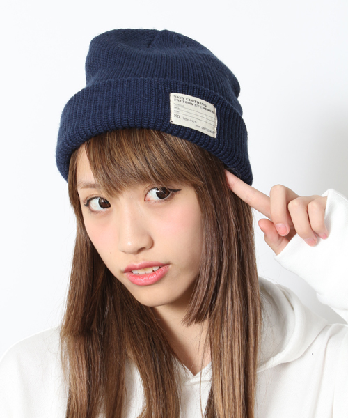 WEGO（ウィゴー）の「WEGO/カラーリブワッチキャップ（ニットキャップ/ビーニー・メンズ・ブラック/グリーン/ネイビー/ロイヤルブルー/マスタード/レッド/ワイン・FREE）」の4枚目の写真