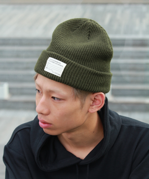 WEGO（ウィゴー）の「WEGO/カラーリブワッチキャップ（ニットキャップ/ビーニー・メンズ・ブラック/グリーン/ネイビー/ロイヤルブルー/マスタード/レッド/ワイン・FREE）」の3枚目の写真