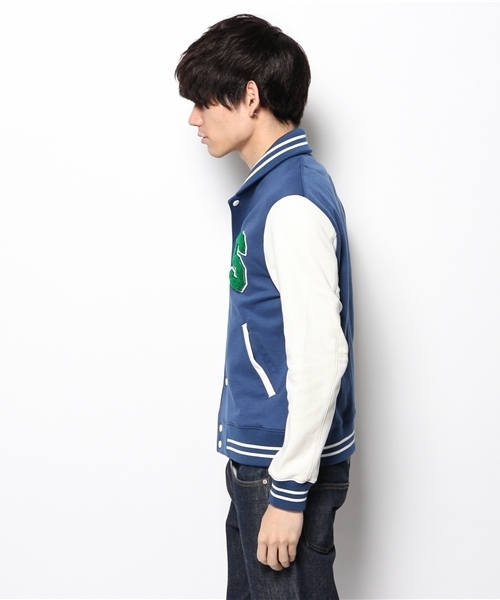 WEGO(ウィゴー)の「WEGO/ポンチスタジャン(スタジャン・メンズ・ブルー/ブラック/杢グレー・MEDIUM/LARGE)」の5枚目の写真