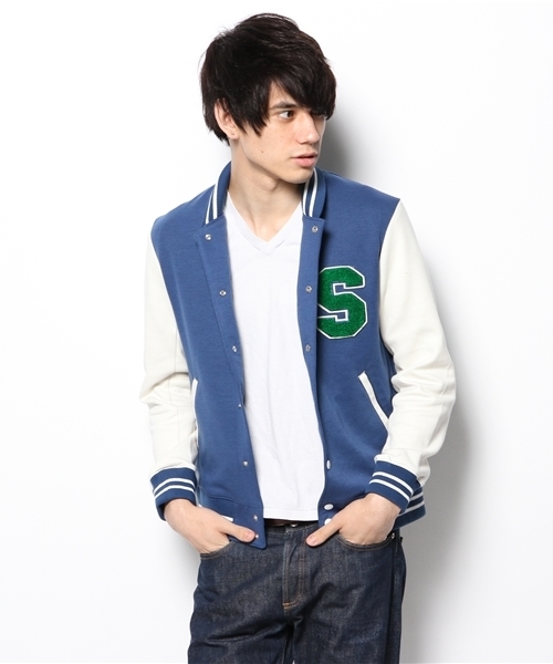 WEGO(ウィゴー)の「WEGO/ポンチスタジャン(スタジャン・メンズ・ブルー/ブラック/杢グレー・MEDIUM/LARGE)」の7枚目の写真