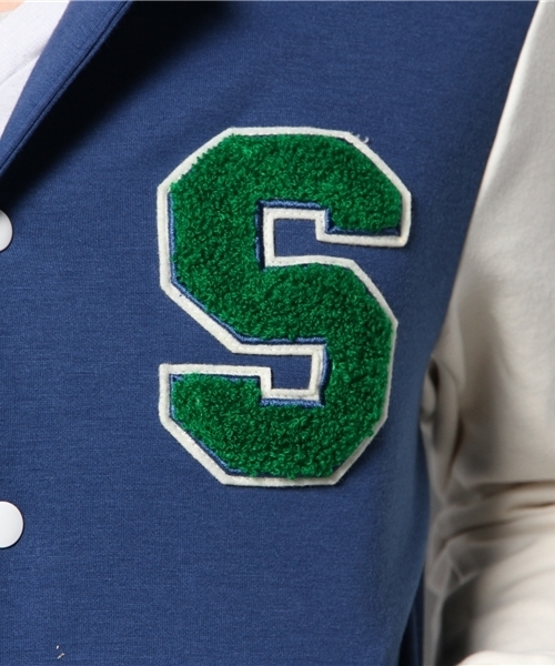 WEGO(ウィゴー)の「WEGO/ポンチスタジャン(スタジャン・メンズ・ブルー/ブラック/杢グレー・MEDIUM/LARGE)」の10枚目の写真