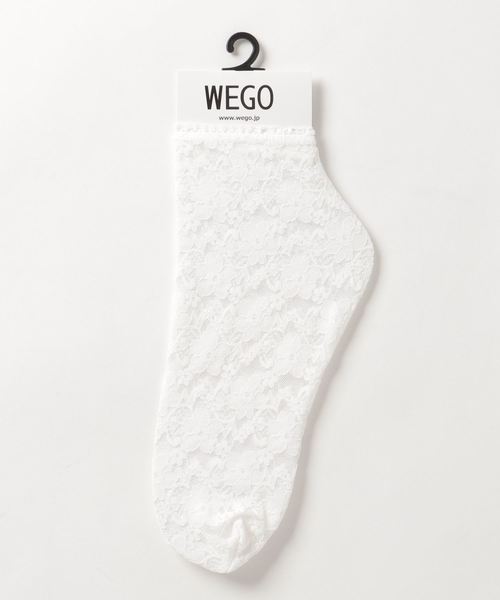 WEGO(ウィゴー)の「WEGO/総レースソックス(ソックス/靴下・レディース・ホワイト/ブラック・FREE)」の2枚目の写真
