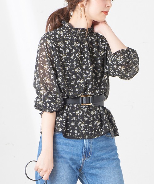 natural couture（ナチュラルクチュール）の「プチハイシャーリングブラウス（シャツ/ブラウス・レディース・ホワイト/ベージュ/ホワイト系その他/ブラック系その他/ピンク系その他・FREE）」の4枚目の写真