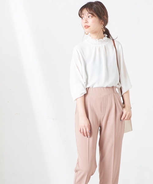 natural couture（ナチュラルクチュール）の「プチハイシャーリングブラウス（シャツ/ブラウス・レディース・ホワイト/ベージュ/ホワイト系その他/ブラック系その他/ピンク系その他・FREE）」の15枚目の写真