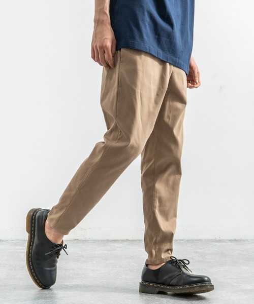 Rocky Monroe(ロッキーモンロー)の「テーパードアンクルパンツ ストレッチ チノパン ウエストゴム スリムパンツ 無地(その他パンツ・メンズ・ホワイト/ライトグレー/ブラック/ベージュ/ネイビー/ブラウン/オリーブ/ダークブラウン・L/M/XL)」の6枚目の写真