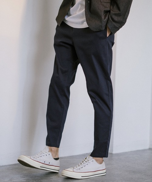 Rocky Monroe(ロッキーモンロー)の「テーパードアンクルパンツ ストレッチ チノパン ウエストゴム スリムパンツ 無地(その他パンツ・メンズ・ホワイト/ライトグレー/ブラック/ベージュ/ネイビー/ブラウン/オリーブ/ダークブラウン・L/M/XL)」の8枚目の写真