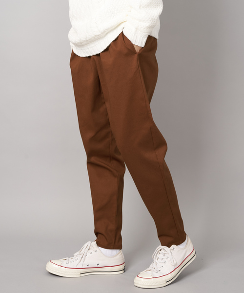 Rocky Monroe(ロッキーモンロー)の「テーパードアンクルパンツ ストレッチ チノパン ウエストゴム スリムパンツ 無地(その他パンツ・メンズ・ホワイト/ライトグレー/ブラック/ベージュ/ネイビー/ブラウン/オリーブ/ダークブラウン・L/M/XL)」の5枚目の写真