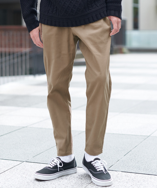 Rocky Monroe(ロッキーモンロー)の「テーパードアンクルパンツ ストレッチ チノパン ウエストゴム スリムパンツ 無地(その他パンツ・メンズ・ホワイト/ライトグレー/ブラック/ベージュ/ネイビー/ブラウン/オリーブ/ダークブラウン・L/M/XL)」の10枚目の写真