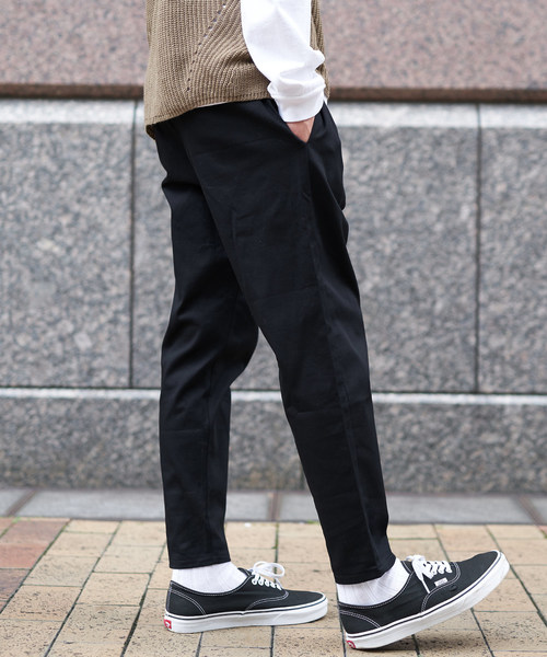 Rocky Monroe(ロッキーモンロー)の「テーパードアンクルパンツ ストレッチ チノパン ウエストゴム スリムパンツ 無地(その他パンツ・メンズ・ホワイト/ライトグレー/ブラック/ベージュ/ネイビー/ブラウン/オリーブ/ダークブラウン・L/M/XL)」の14枚目の写真