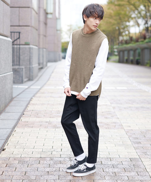 Rocky Monroe(ロッキーモンロー)の「テーパードアンクルパンツ ストレッチ チノパン ウエストゴム スリムパンツ 無地(その他パンツ・メンズ・ホワイト/ライトグレー/ブラック/ベージュ/ネイビー/ブラウン/オリーブ/ダークブラウン・L/M/XL)」の13枚目の写真