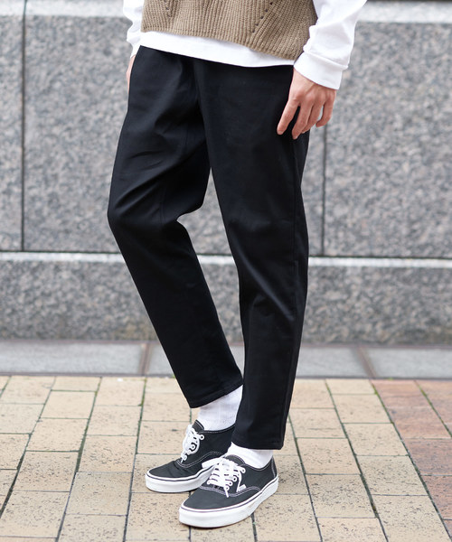Rocky Monroe(ロッキーモンロー)の「テーパードアンクルパンツ ストレッチ チノパン ウエストゴム スリムパンツ 無地(その他パンツ・メンズ・ホワイト/ライトグレー/ブラック/ベージュ/ネイビー/ブラウン/オリーブ/ダークブラウン・L/M/XL)」の11枚目の写真