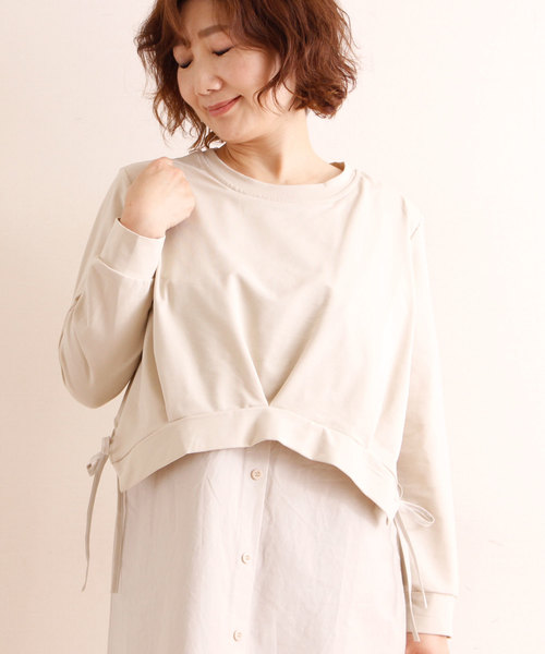 Sawa a la mode(サワアラモード)の「ナチュラル風合いのレイヤードチュニック(チュニック・レディース・ベージュ・FREE)」の22枚目の写真