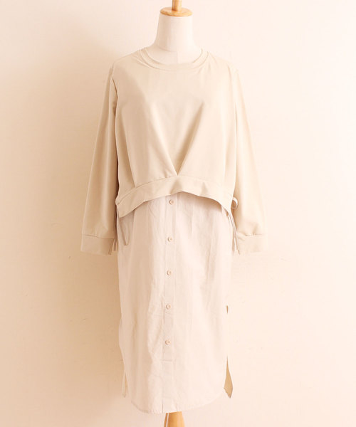 Sawa a la mode(サワアラモード)の「ナチュラル風合いのレイヤードチュニック(チュニック・レディース・ベージュ・FREE)」の11枚目の写真