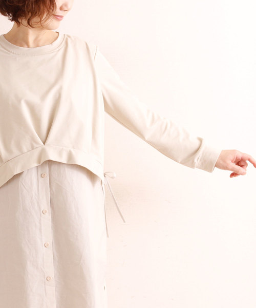 Sawa a la mode(サワアラモード)の「ナチュラル風合いのレイヤードチュニック(チュニック・レディース・ベージュ・FREE)」の19枚目の写真